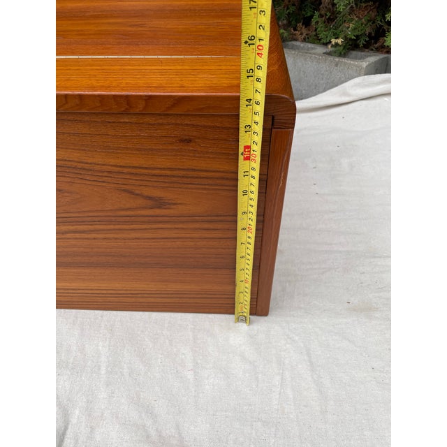 Mid 20th Century Danish Modern Teak Rounded Chest Trunk For Sale - Image 9 of 9