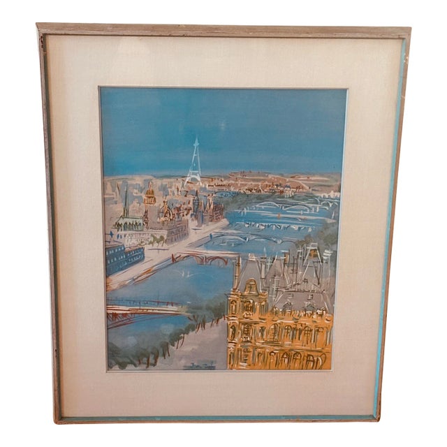 Early 20th Century Print of Paris, After Dufy For Sale