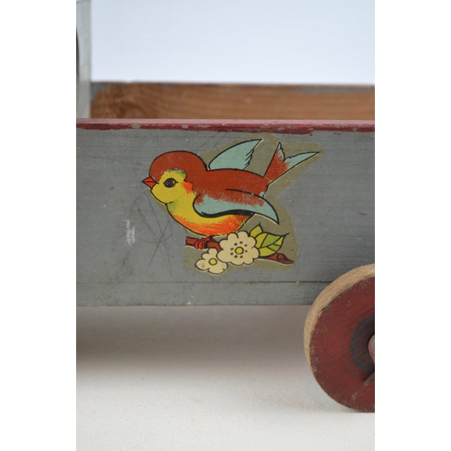 French Folk Art Handmade Wooden Toy Car, Late 1930s For Sale - Image 9 of 14