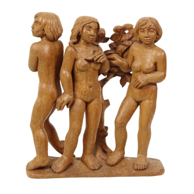Edgard Fonteyne, Female Nude, 1990s, Oak For Sale - Image 15 of 15