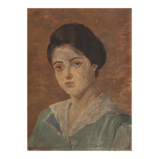 1910s France Brown Wood Painting For Sale