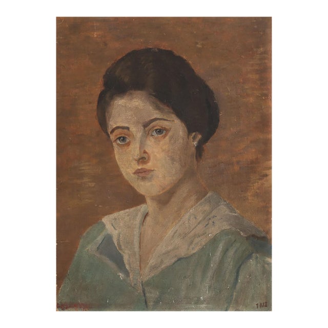 1910s France Brown Wood Painting For Sale