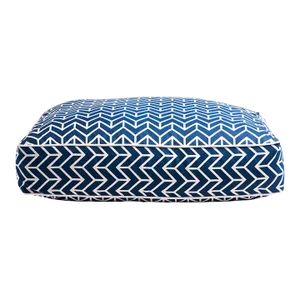 Schumacher Chevron Dog Bed in Navy