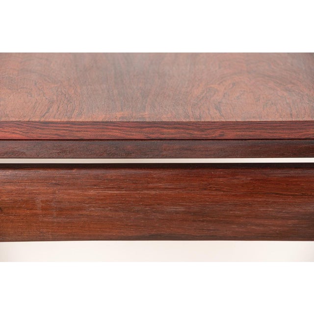 Wood Extendable Danish Dining Table in Rosewood and Brass by Poul Volther for Frem Møbelfabrik 1960. For Sale - Image 7 of 17