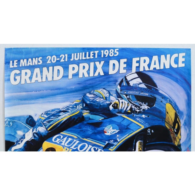 1980s 1985 French Motocycle Race Poster - "Le Mans - Grand Prix De France" (Jean-François Arrigoni-Néri) For Sale - Image 5 of 5
