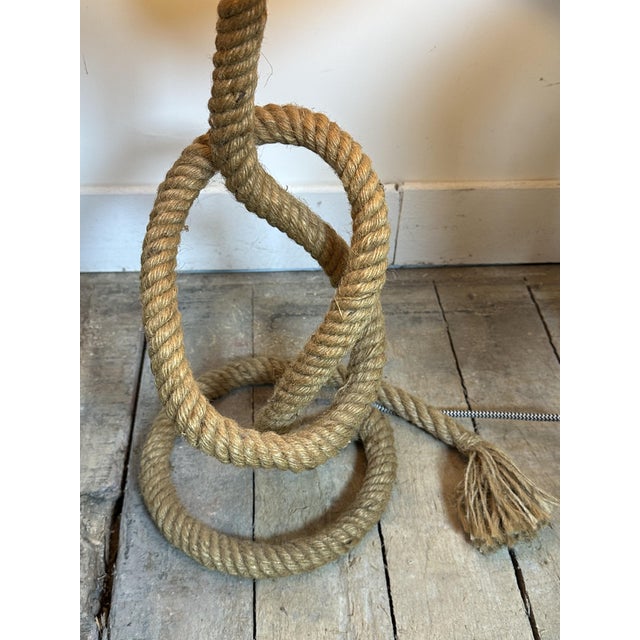 Lamp in Rope and Raffia from Adrien Audoux & Frida Minet, 1950s For Sale - Image 10 of 11