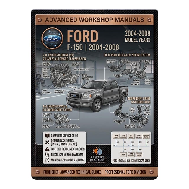 Ford F-150 2004-2008, Car Repair Manual, Workshop Guide Book For Sale