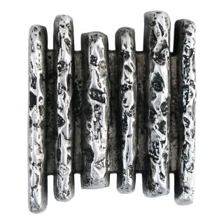Brutalist Brass Front from Alpan Push and Pull Door Handle, 1970s For Sale
