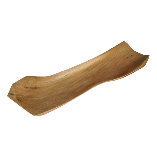 Large Free-Form Dish Tray in Cherry Wood, 1970s For Sale