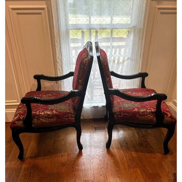 Step Into a World of Classic Elegance With This Magnificent Pair of Louis XV Style Armchairs. For Sale In Raleigh - Image 6 of 9