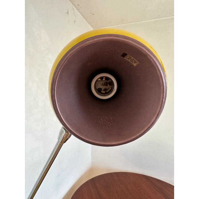 Yellow 1960s Robert Sonneman “Orbiter” Floor Lamp in Yellow For Sale - Image 8 of 11