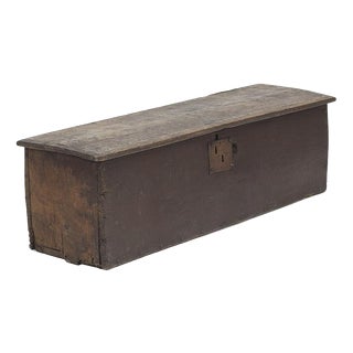 Antique Rustic Farmhouse Spanish Chest in Oak, 1700s For Sale