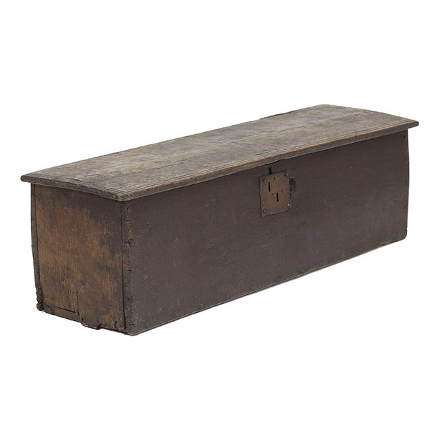 Antique Rustic Farmhouse Spanish Chest in Oak, 1700s For Sale