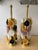 Contemporary Brass Murano Glass Flame Lamps, Italy - a Pair EU Wired For Sale - Image 13 of 13