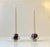 Mid-Century Modern Scandinavian Modern Purple Glass Candleholders attributed to Eystein Sandne for Magnor, 1960s, Set of 2 For Sale - Image 3 of 7