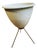 1970s Mid Century Bullet Planter Swirl Splatter and Stand For Sale