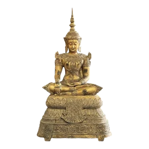 Vintage Thailand Bronze Seated Buddha