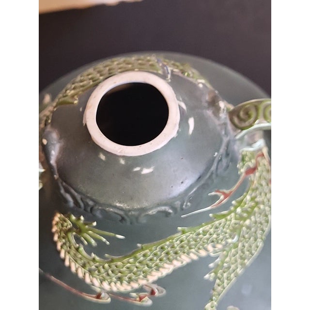 Antique Moriage Dragon Footed Vessel For Sale - Image 9 of 11