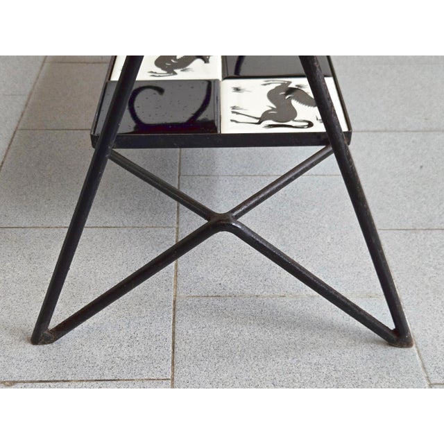 Vintage Ceramic Side Table with Horse Motif, 1950s For Sale - Image 11 of 15