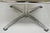 White Vintage Directional Mid Century Modern Tubular Aluminum Base Swivel Ottoman For Sale - Image 8 of 12