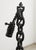 Metal French Industrial Brutalist Iron Chain Link Floor Lamp For Sale - Image 7 of 12