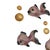 1950s 1950s MCM Ceramic Angel Fish With Bubbles 8 Piece Wall Sculpture Set by Ceramicraft For Sale - Image 5 of 7