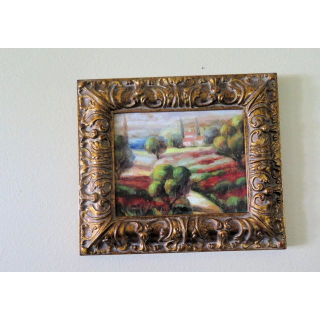 French Impressionist Painting of a Acreage Attached to a French Chateau Signed Lopez For Sale - Image 4 of 5