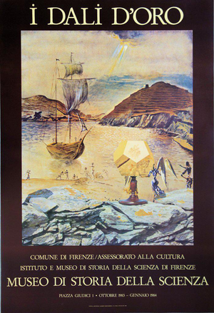 L'arrivée en Amérique Poster after Salvador Dali