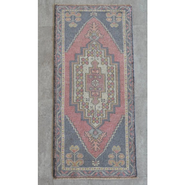 Hand Knotted Door Mat, Entryway Rug, Bath Mat, Kitchen Decor, Small Rug, Turkish Rug - 1′7″ × 3′2″ For Sale - Image 6 of 6