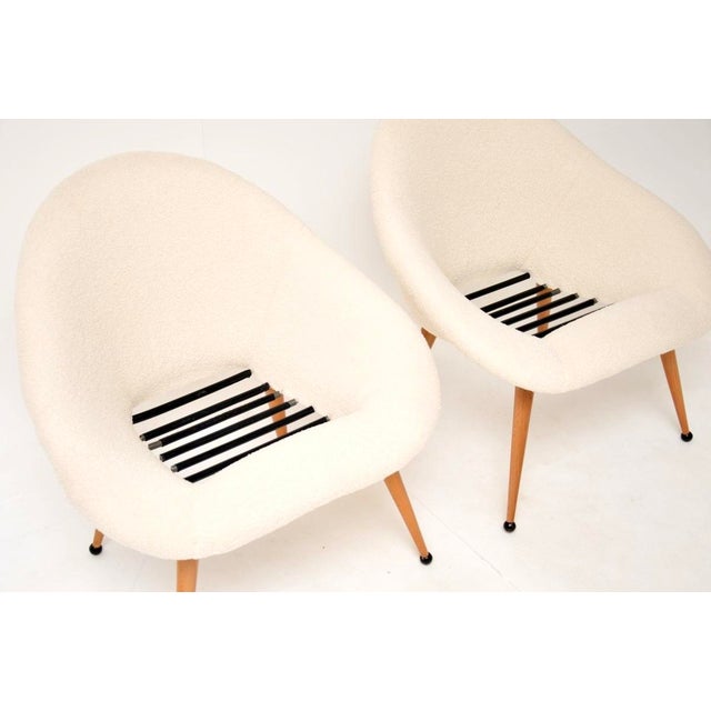 Wood Vintage French Pod Armchairs, 1960s, Set of 2 For Sale - Image 7 of 11