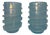 Italian Sculptural Aquamarine Blue Murano Glass Vases by Cenedese, 2000s, Set of 2 For Sale