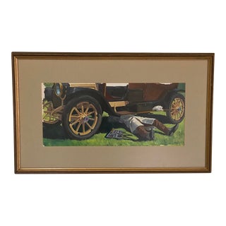 Mid 20th Century Oil Painting Robert Levin, Framed For Sale