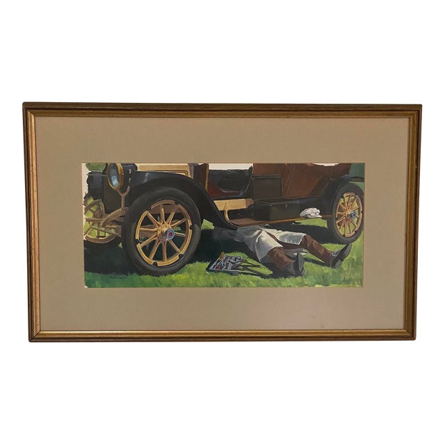 Mid 20th Century Oil Painting Robert Levin, Framed For Sale