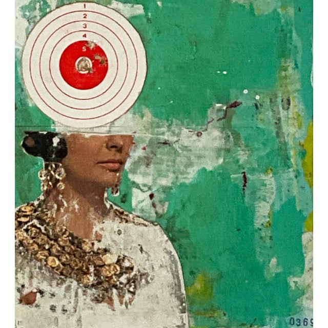Aim Lower by Matthew Rose Framed collag, 14.25" x 17.25" Known widely for his collage works and wall-to-wall, ceiling-to-...