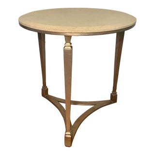 2000's Round Iron Table With Stone Top, by Murray's Iron Works For Sale