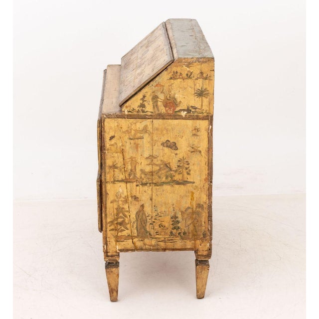 Venetian Chinoiserie Painted Secretaire For Sale - Image 12 of 14