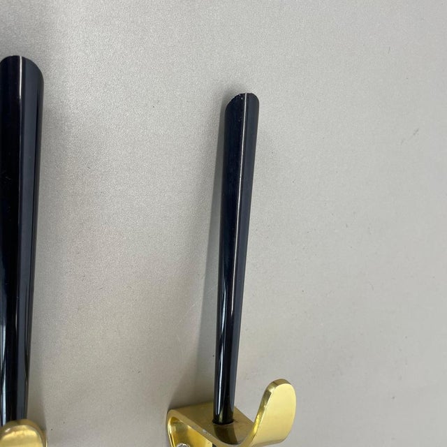 Brass Wardrobe Hook Coat Rack Elements in the style of Carl Auböck, Austria, 1950s, Set of 3 For Sale - Image 10 of 18