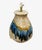 Mid-Century Modern Vintage MCM Drip Glaze Studio Pottery Table Lamp | Cobalt & Amber Circa 1970s For Sale - Image 3 of 7