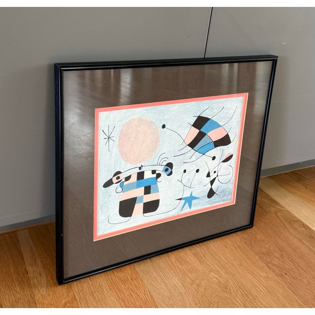 Joan Miró Framed Le Sourire Aux Ailes Flamboyantes by Joan Miro For Sale - Image 4 of 7