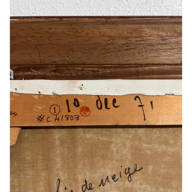 Gaston Sebire, French Post Impressionist Oil Painting Winter Scene, Seine River Gaston Sebire, c.1960 For Sale - Image 10 of 18