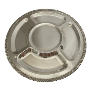 Vintage Sheridan Silver on Copper Extra Large Lazy Susan Tray