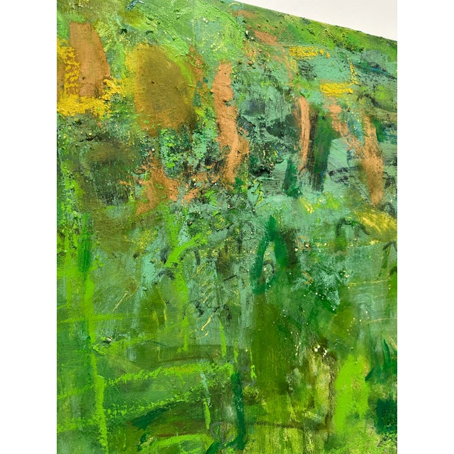 Vibrant Green Abstract Painting For Sale - Image 10 of 12