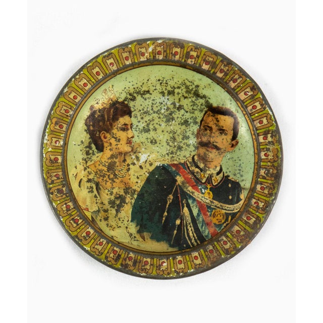 Painted Tin Coasters, Italy, Early 20th Century, Set of 2 For Sale - Image 5 of 6