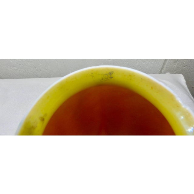 Gold Steuben Pulled Feather Shades on Antique Brass Lamp With Prisms - a Pair For Sale - Image 8 of 9