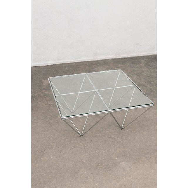 Industrial Glass and Chrome Coffee Table by Paolo Piva for B&B Italia, 1980s For Sale - Image 3 of 7