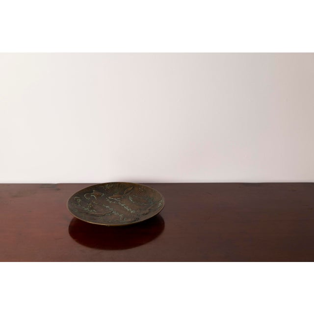 Goldenrod Large Art Deco Bronze Bowl by Gunnar Nylund for Akta Brons, Sweden, 1940s For Sale - Image 8 of 14