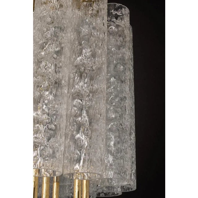 Petite Murano Glass Tubes Pendant Light by Doria, Germany, 1960s, Set of 2 For Sale - Image 8 of 9