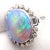 Silver Antique Vintage Estate Palladium Diamond Opal Ring, Size 6.5 For Sale - Image 8 of 11
