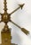 Gold 1950s French Modern Patinated Brass Arrow Motif Lamp in the Style of Adnet For Sale - Image 8 of 13
