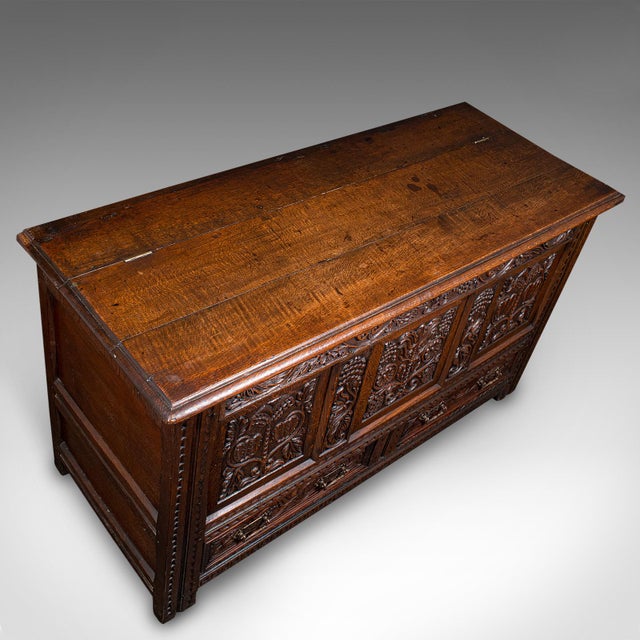 Wood 1700's Large Antique Mule Chest For Sale - Image 7 of 12